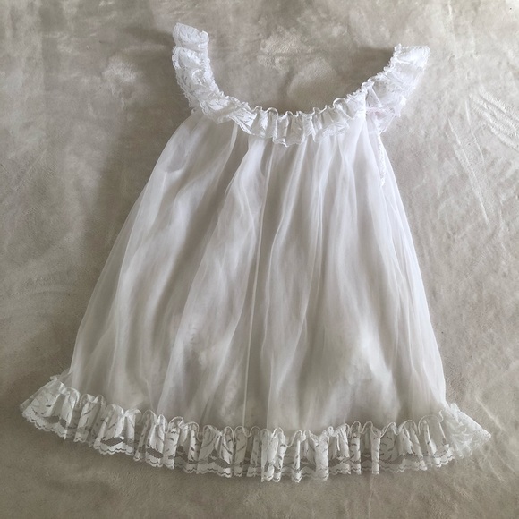 VINTAGE/ sheer babydoll lolita nightie - Picture 6 of 8